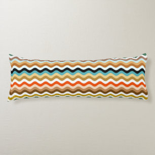 Wavy Zigzag Multicolored Pattern Lichaamskussen