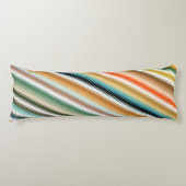 Wavy Zigzag Multicolored Pattern Lichaamskussen (Voorkant)