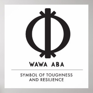 Wawa Aba   Symbool van de stevigheid en de veerkra Poster