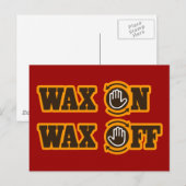 Wax aan - Wax uit Briefkaart (Voorkant / Achterkant)