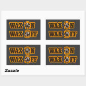 Wax aan - Wax uit Rechthoekige Sticker (Vel)