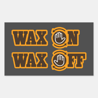 Wax aan - Wax uit Rechthoekige Sticker