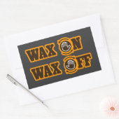 Wax aan - Wax uit Rechthoekige Sticker (Envelop)