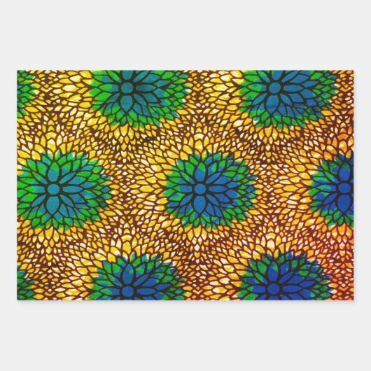 Wax African Caded Papier Lot Inpakpapier Vel (Voorkant 3)