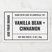 Wax Melt Minimalist Modern 3x2" Label Voedselcontainer Etiket (Enkel label)