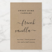 Wax Melts Label 3x2-inch Kraft Background Sticker (Enkel label)