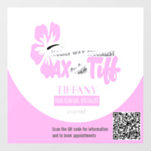 Wax met Tiff doorzichtig venster sticker