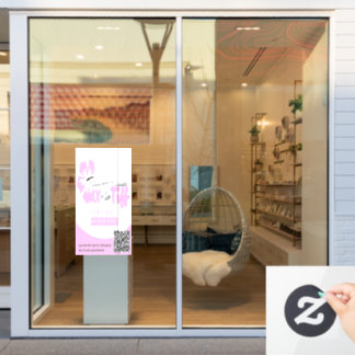 Wax met Tiff doorzichtig venster sticker