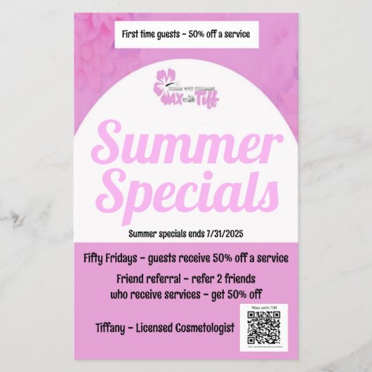 Wax met Tiff Flyer (Voorkant)