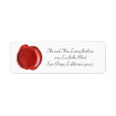 Wax Monogram Adresetiketten - Script C Etiket (Voorkant)