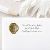 Wax Monogram Adresetiketten - Script C Etiket (Insitu)