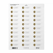 Wax Monogram Adresetiketten - Script K Etiket (Full Sheet)