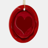 WAX SEAL HEART KERAMISCH ORNAMENT (Rechts)