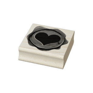 Wax Seal HEART + uw ideeën Rubberstempel