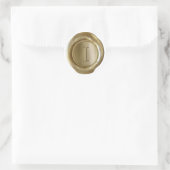 Wax Seal Monogram - Gold - Serif I - Ronde Sticker (Tas)
