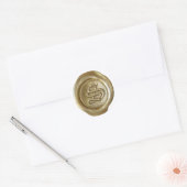 Wax Seal Monogram - Goud - Oud Engels - Letter S Ronde Sticker (Envelop)