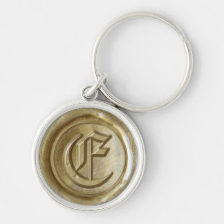 Wax Seal Monogram - Goud - Oude Engelse E - Sleutelhanger