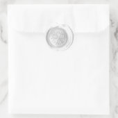 Wax Seal Monogram - Wit - Sneeuwvlok - Ronde Sticker (Tas)