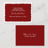 Wax Seal Receptie Behuizing Informatiekaartje (Voorkant / Achterkant)