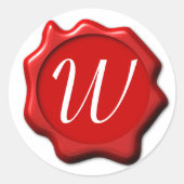Wax Seal Ronde Sticker (Voorkant)