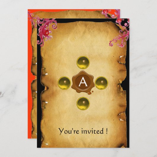 WAX SEAL-topaz Kaart (Voorkant / Achterkant)