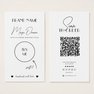 Wax smelt, kaars geur Kaart, kaars monster invoege Visitekaartje