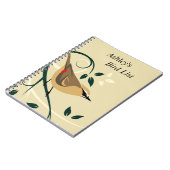Waxing Bird List Journal Notitieboek (Linkerzijde)