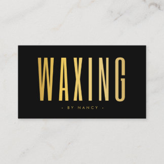 Waxing Black And Gold  Visitekaartje