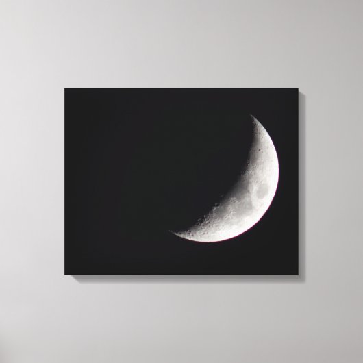 Waxing Crescent Moon Canvas Afdruk (Voorkant)