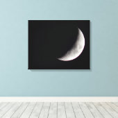 Waxing Crescent Moon Canvas Afdruk (Insitu (Houten vloer))