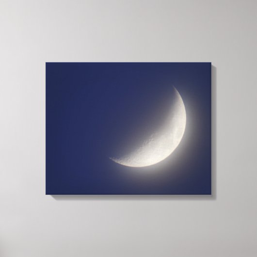 Waxing Crescent Moon Canvas Afdruk (Voorkant)