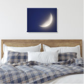 Waxing Crescent Moon Canvas Afdruk (Insitu (Slaapkamer))