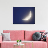 Waxing Crescent Moon Canvas Afdruk (Insitu (Woonkamer))