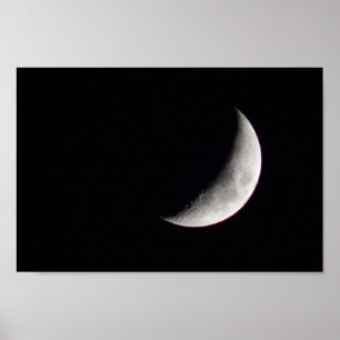 Waxing Crescent Moon Poster