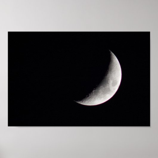 Waxing Crescent Moon Poster (Voorkant)