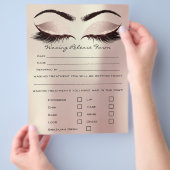 Waxing Depilation Liability Waiver Release Blush Flyer (Hand)