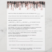 Waxing Depilation Liability Waiver Release Form Flyer (Achterkant)