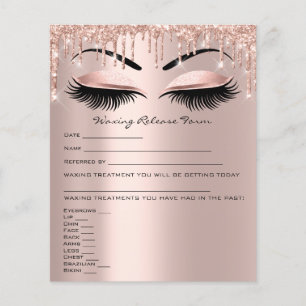 Waxing Depilation Liability Waiver Release Form Flyer