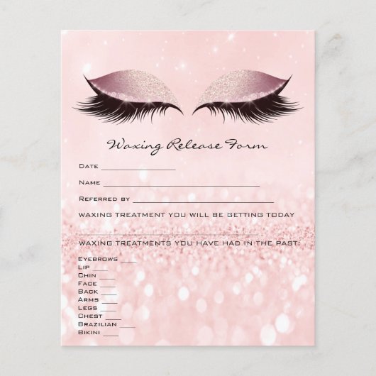 Waxing Depilation Liability Waiver Release Form Pi Flyer (Voorkant)