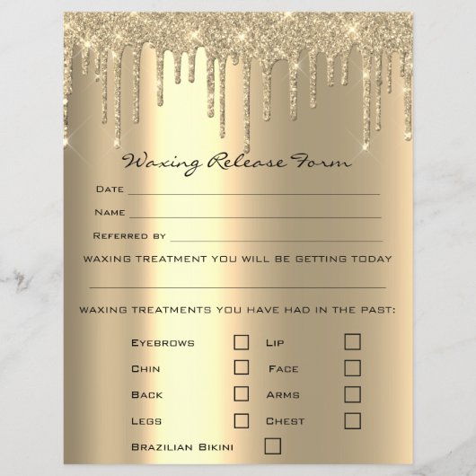 Waxing Depilation Liability Waiver Release Form Wo Flyer (Voorkant)