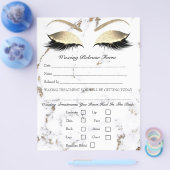 Waxing Depilation Liability Waiver Release Marble Flyer (Enkel)