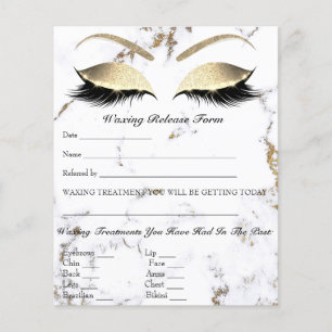Waxing Depilation Liability Waiver Release Marble Flyer