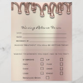 Waxing Depilation Liability Waiver Release Pearly Flyer (Voorkant)