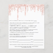 Waxing Depilation Liability Waiver Release White Flyer (Achterkant)