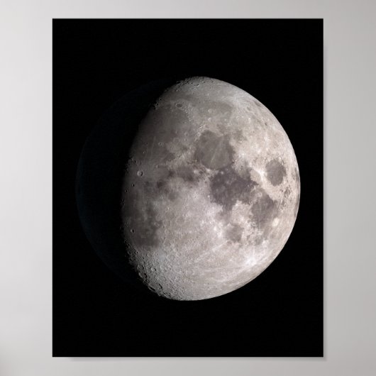 Waxing gibbous moon fase poster (Voorkant)