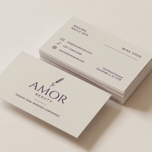 Waxing Visitekaartjes Spa Schoonheidssalon Lavende