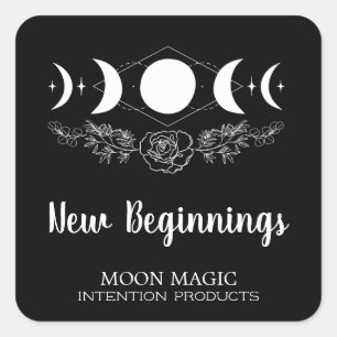 Waxing Waning Moon Intention Spell Kit Labels