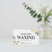 Waxing Wood Spring Aftercare Card Visitekaartje (Staand voorkant)