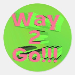 Way 2 Go Speed Stickers
