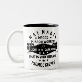 Way Maker Miraker Worker Promise Keeper Christelij Tweekleurige Koffiemok (Links)